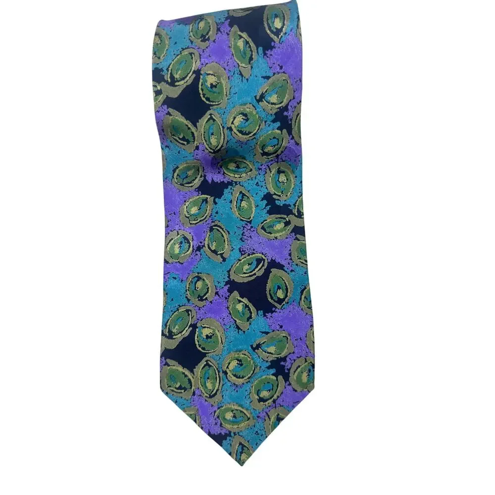 Vintage Riccardo Santostefano 100% Silk Tie Made in Italy preppycore old money‎